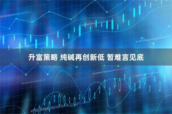 升富策略 纯碱再创新低 暂难言见底